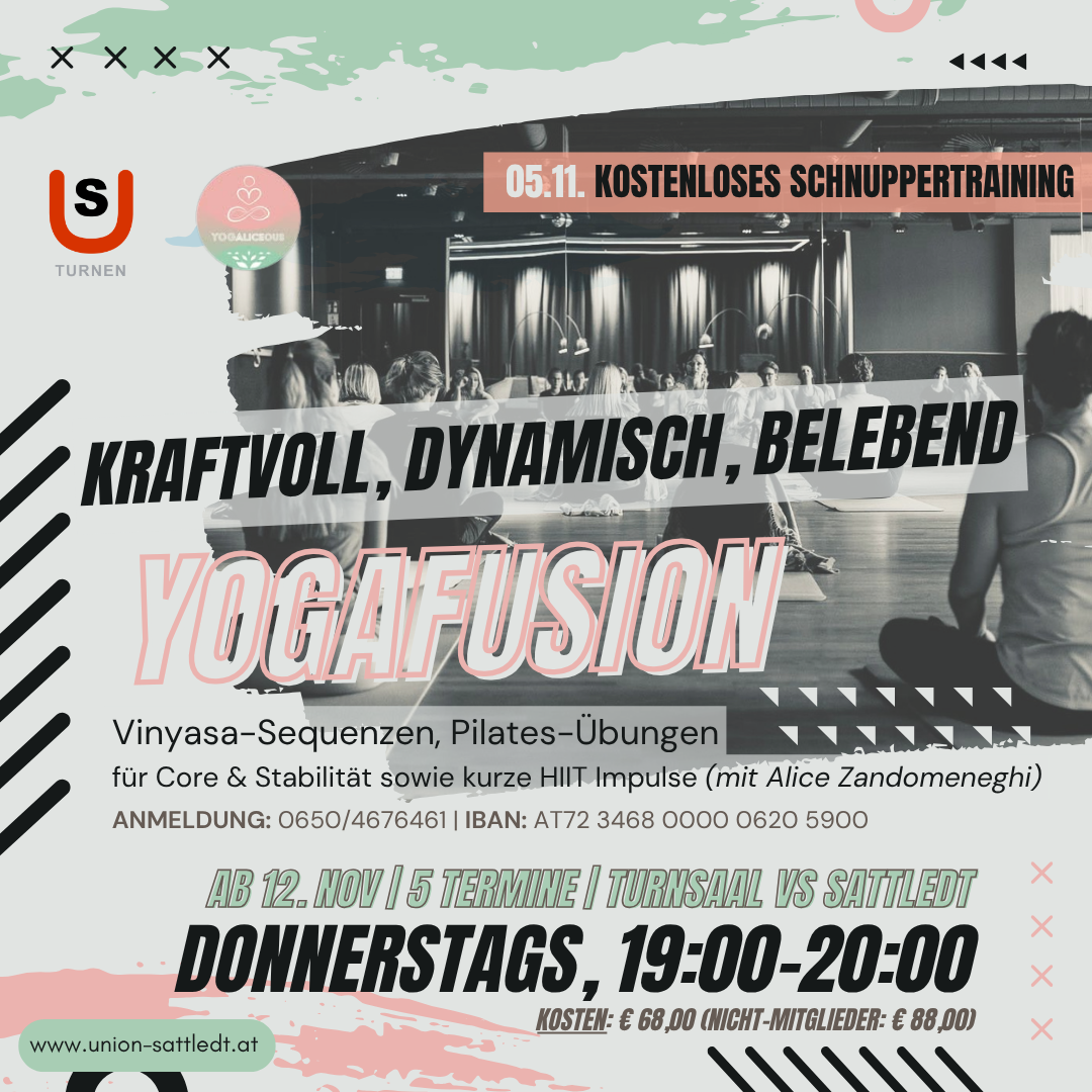 Yogafusion inkl. Schnuppertraining